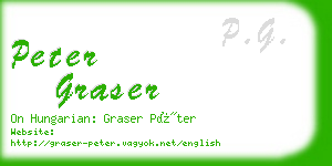 peter graser business card